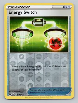 Reverse Holo Energy Switch 129/159 Uncommon Crown Zenith Pokemon - Image 1