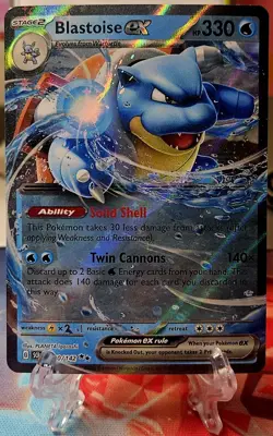 Pokemon TCG Blastoise ex Double Rare 030/142 Stellar Crown - Image 1