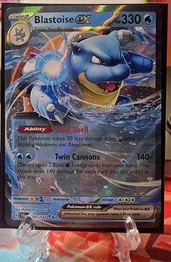 Pokemon TCG Blastoise ex Double Rare 030/142 Stellar Crown - Image 3