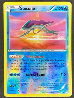 Pokemon Suicune Reverse Holo 30/122 BKP BREAKpoint LP/NM - Image 1
