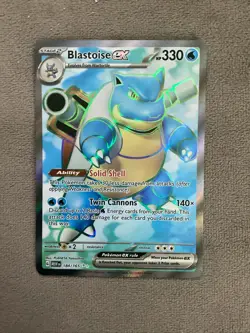 Pokemon 151 Scarlet & Violet Blastoise EX Full Art 184/165 Ultra Rare English NM - Image 1