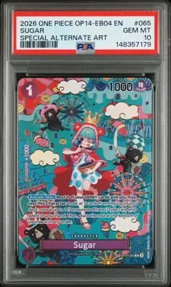 2026 ONE PIECE OP14-EB04-THE AZURE SEA'S SEVEN #065 SUGAR PSA 10 - Image 3