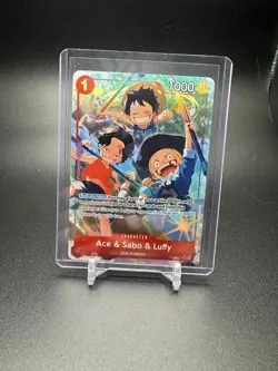 One Piece TCG Ace & Sabo & Luffy OP13-007 SR Alt Art NM - Image 1