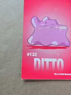 Ditto Pokemon 1999 Game Freak Creatures 1999 Sticker Pokemon Card #132 Rare - Image 5