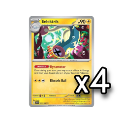 4x Eelektrik 031/086 Black Bolt English Pokemon Card Non Foil x4 - Image 1