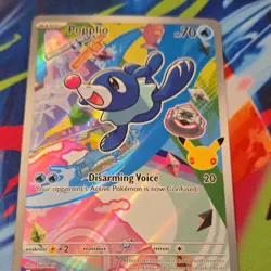 Pokemon TCG Popplio Card Number 3 Basic Water Holo 70 HP Sabetori Illustrator - Image 1