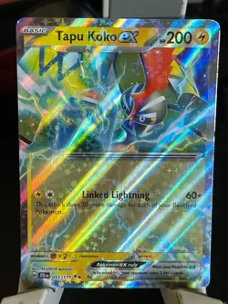 POKEMON TAPU KOKO EX 051/159 DOUBLE RARE HOLOFOIL JOURNEY TOGETHER NM CARD - Image 1