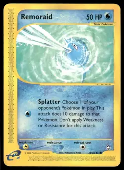 Pokemon Cards Remoraid 105/147 Aquapolis WOTC Common NM - Image 1