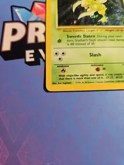MP Scyther Holo 17/130 Base Set 2 Pokemon Card - Image 3