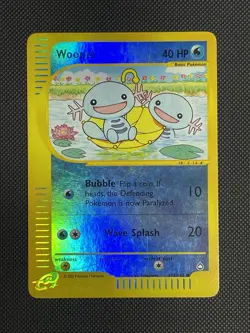 Reverse Holo Wooper 117/147 Aquapolis Reverse Holo Nintendo Pokemon Card LP - Image 1