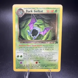 Dark Golbat 24/82 - Team Rocket Unlimited Rare - Vintage WOTC Pokemon Card NM - Image 1