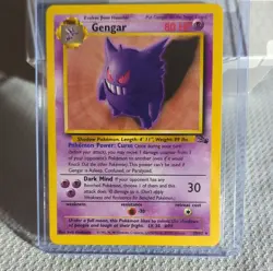 Pokemon Gengar Rare Regular Card 20/62 Fossil 80 HP Nintendo 1999 English - Image 1