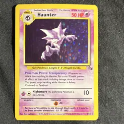 Haunter 6/62 Fossil Holo Rare 1999 Wizards Pokemon TCG Card English - Image 1