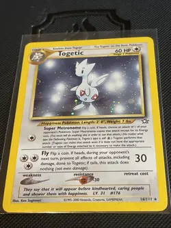 Pokemon TCG Togetic Holo Rare Card 16/111 Neo Genesis Vintage 2000 LP - Image 1