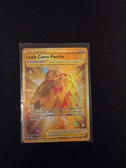Leafy Camo Poncho 214/195 / Secret Rare Silver Tempest NM Pokemon Card - Image 1
