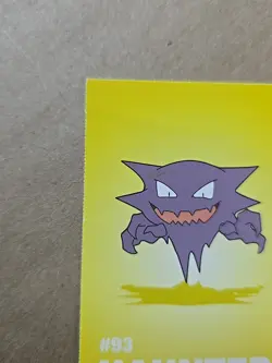 Haunter Pokemon 1999 Game Freak Creatures 1999 Sticker Pokemon Card #93 Rare - Image 2