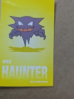 Haunter Pokemon 1999 Game Freak Creatures 1999 Sticker Pokemon Card #93 Rare - Image 4