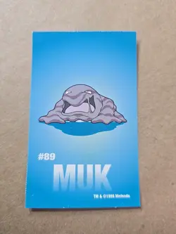 Muk Pokemon 1999 Game Freak Creatures 1999 Sticker Pokemon Card #89 Rare - Image 1
