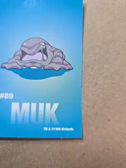 Muk Pokemon 1999 Game Freak Creatures 1999 Sticker Pokemon Card #89 Rare - Image 4