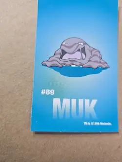 Muk Pokemon 1999 Game Freak Creatures 1999 Sticker Pokemon Card #89 Rare - Image 5