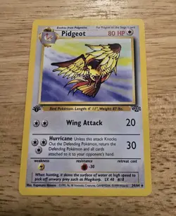 1999 Pokemon Cards: Jungle 1st Edition Rare: Pidgeot 24/64 UNPLAYED NM/M - Image 1