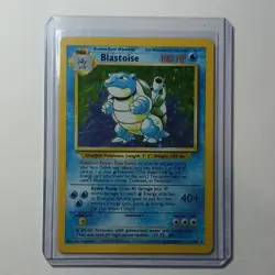 Pokemon Blastoise 2/102 Base Set Holo Rare 100 HP Stage 2 English Card - Image 1