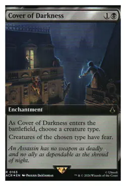 Cover of Darkness (borderless foil) Assassin's Creed MTG - NM+ Mythic Relics - Image 1