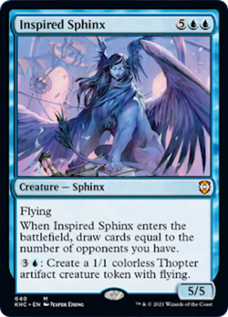 INSPIRED SPHINX ~mtg NM Commander Kaldheim Mythic x1 - Image 1