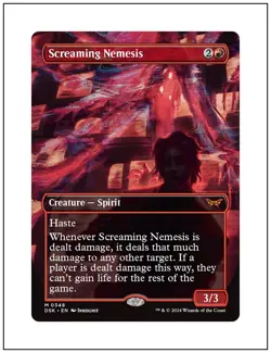 1x Screaming Nemesis, Borderless Art, Magic the Gathering MTG NM - Image 1