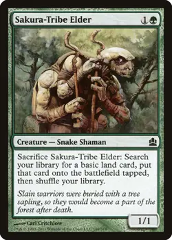MTG Magic the Gathering Sakura-Tribe Elder (169/320) Commander LP - Image 1