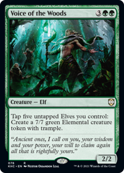 VOICE OF THE WOODS ~mtg NM Commander Kaldheim Rare x1 - Image 1