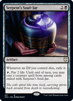 SERPENT'S SOUL-JAR ~mtg NM Commander Kaldheim Rare x1 - Image 1