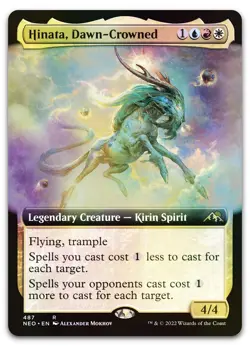 Hinata, Dawn-Crowned (Extended Art) #487 (Foil) NM Kamigawa Neon Dynasty - Image 1