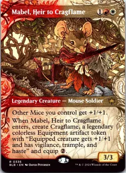 Mabel, Heir to Cragflame (Showcase) R Bloomburrow 336 LP - Image 1