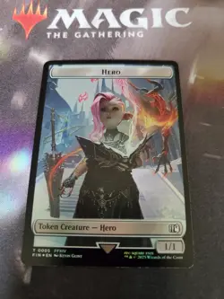 Mtg. Hero #0005 / Moogle Double-Sided Token. Foil. Final Fantasy. Nm - Image 1