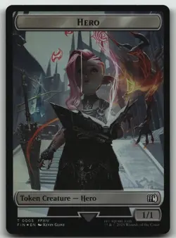 Hero (0005) // Moogle (0011) Double-Sided Token foil T FINAL FANTASY 5 // 11 NM - Image 1