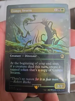2023 MTG MTG COMPY SWARM FOIL Jurassic Park World Borderless FOIL #9 - Image 1