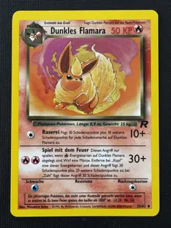 Pokemon Dark Flareon 35/82 Team Rocket Unlimited Rare 50HP Stage 1 German - Image 1