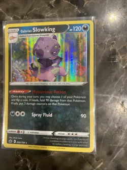 Pokemon Galarian Slowking TCG Chilling Reign Holo Card 098/198 - Image 2
