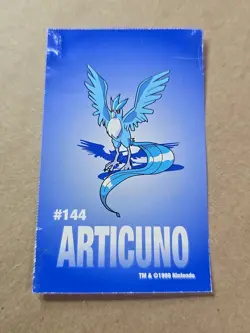 Articuno Pokemon 1999 Game Freak Creatures 1999 Sticker Pokemon Card #144 Rare - Image 1