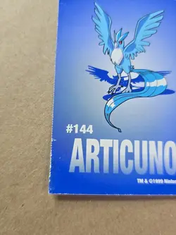 Articuno Pokemon 1999 Game Freak Creatures 1999 Sticker Pokemon Card #144 Rare - Image 5
