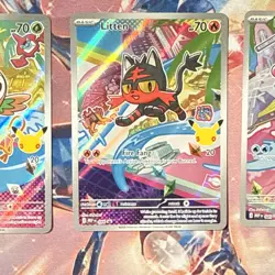POKEMON FIRST PARTNER MEP ROWLET POPPLIO LITTEN FULL SET - Image 3