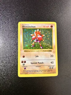 Pokemon Hitmonchan 007/102 Shadowless Holo Base Set Variant Rare Wotc Collection - Image 1