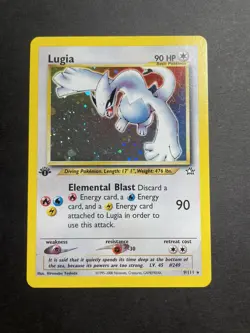 Pokemon TCG Lugia Holo Foil Rare Neo Genesis 9 1st Edition 9/111 - Image 1