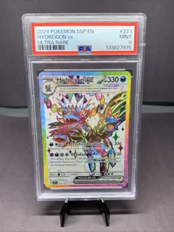 Pokemon TCG Hydreigon EX Ultra Rare Holo Sv08: Surging Sparks 223/191 PSA 9 2024 - Image 1