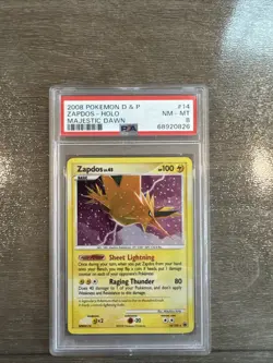 Pokemon 2008 Zapdos Majestic Dawn Holo #14 PSA 8 - Image 1