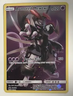 Armored Mewtwo SM228 Basic Psychic Pokemon Card 120 HP 130 Attack Pokemon TCG - Image 1