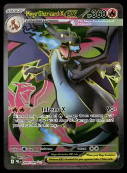 2025 Pokemon PFL EN Phantasmal Flames #109/094 Mega Charizard X ex - Image 1