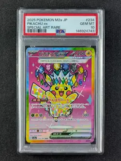 2025 Pokemon PIKACHU EX #234/193 Mega Dream Special Art Rare Japanese PSA 10 - Image 1