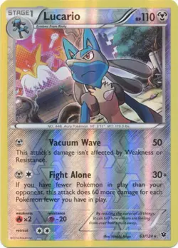 Lucario - 63/124 - Holo Rare - Reverse Holo - XY Fates Collide #63/124 Pokemon T - Image 1